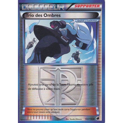 Carte Pokemon - Trio Des Ombres - 102/116 Dresseur - Reverse - Glaciation Plasma -