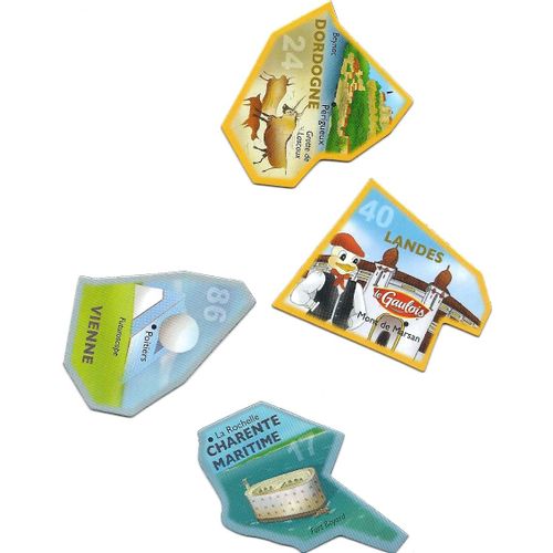 Lot De 2 Magnets Le Gaulois Carte De France