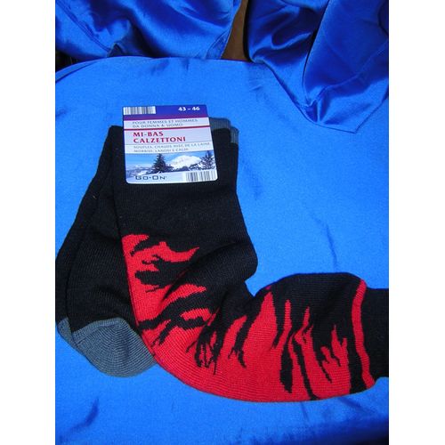 Mi-Bas Calzettoni 43/46 Laine 52%Acrylique 34% Polyamide 14%.