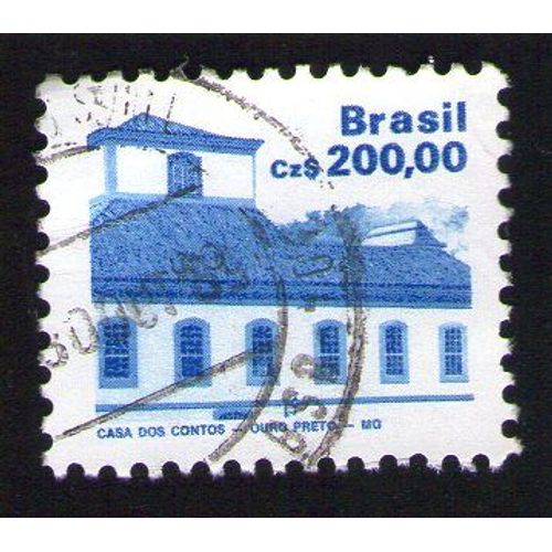 Bresil Oblitération Ronde Used Stamp Museu Musée Casa Dos Contos Maison Ouro Preto