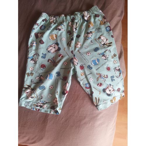 Short Pyjama Disney Vert Imprimé Taille 10/12 Ans