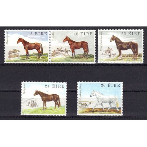 Irlande 1981 : Faune : Chevaux Irlandais - Série Entière De 5 Timbres Neufs **