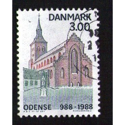 Danemark Oblitération Ronde Used Stamp Odense Cathédrale Saint Knut 1988