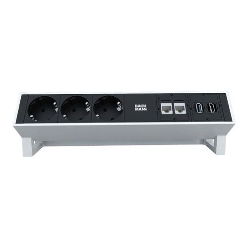 Bachmann DESK 2 - Coupe-circuit - entrée : GST18i3 - connecteurs de sortie : 3 - Allemagne - acier inoxydable