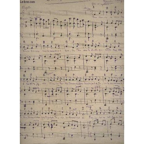 Danse Bretonne - Partition Manuscrite.