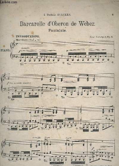 Barcarolle D'oberon De Weber - Piano.