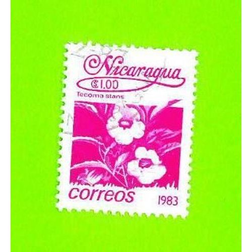 Nicaragua Oblitéré Used Stamp Tecoma Stans Fleur Flower Trompette D'or 1983