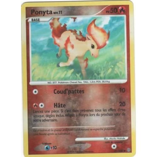 Carte Pokémon "Ponyta Niv.11" Pv50 Holo Reverse 71/100