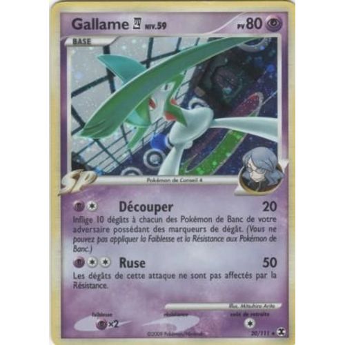 Carte Pokémon "Gallame Niv.59" Pv80 Holo 20/111