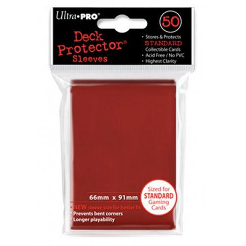 Protège-Cartes Sleeves Ultra Pro Standard Rouge X 50