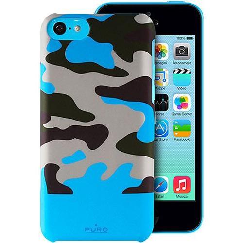 Puro Camou Soft Cover Bleu - Coque De Protection Pour Iphone 5c