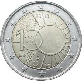 Euro - Pièce 2 euros commémorative - 2013 - Belgique - 100 ème anniversaire  de l' Institut Royal Météorologique