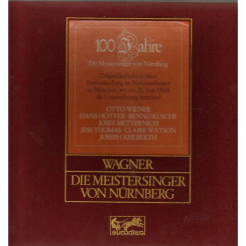 Die Meistersinger Von Nürnberg,, Keilberth, Nationaltheater Zu München