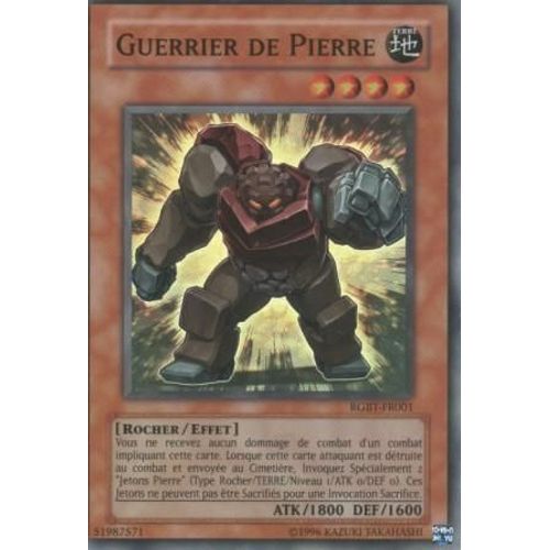 Carte Yu-Gi-Oh! "Guerrier De Pierre" Super Rare Rgbt-Fr001