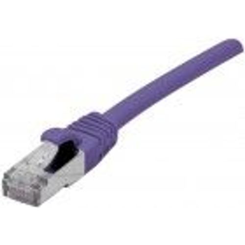 deXlan - Cordon de raccordement - RJ-45 (M) pour RJ-45 (M) - 5 m - SFTP, PiMF - CAT 6a - sans halogène, moulé, sans crochet - violet
