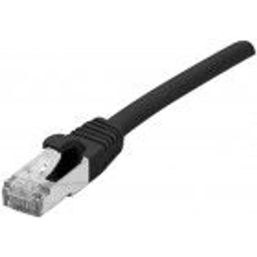 deXlan - Cordon de raccordement - RJ-45 (M) pour RJ-45 (M) - 20 m - SFTP - CAT 6a - sans halogène, moulé, sans crochet - noir