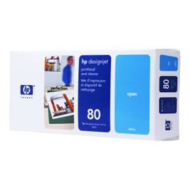 HP - Cyan - tête d'impression avec nettoyeur - pour DesignJet 1050c, 1050c plus, 1055cm, 1055cm plus