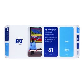 HP 81 - Cyan - tête d'impression avec nettoyeur - pour DesignJet 5000, 5000ps, 5500, 5500 uv, 5500mfp, 5500ps