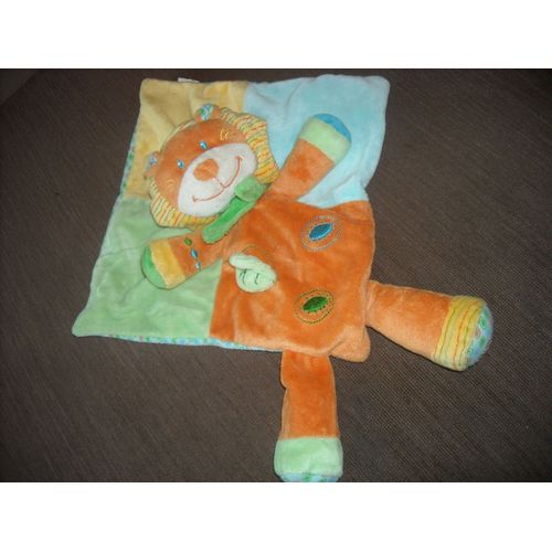 Doudou Plat Lion Pommette