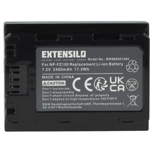 EXTENSILO 1x Batterie compatible avec Sony Alpha ILCE-7RM3, ILCE-7RM4 appareil photo (2400mAh, 7,2V, Li-ion)