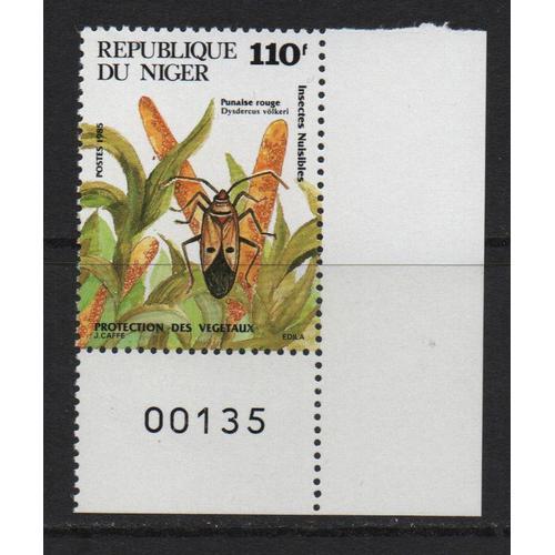 République Du Niger, Timbre-Poste Y & T N° 679, 1985 - Protection Des Végétaux, Insecte Nuisible
