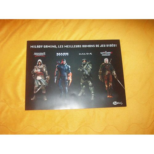 Artbook Publicitaire Milady Gaming, Les Meilleurs Romans De Jeu Video ! N° 1