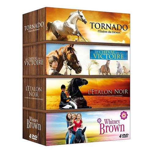 Cheval N° 2 - Coffret 4 Films : Tornado - L'étalon Du Désert + Le Cheval De La Victoire + L'étalon Noir + Whitney Brown - Pack