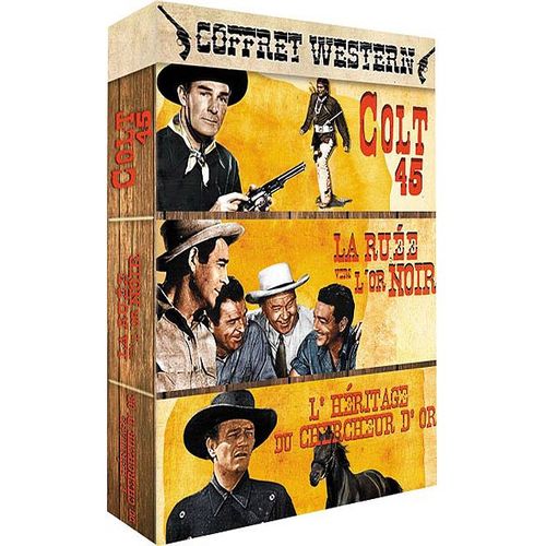 Western - Coffret 3 Films : Colt 45 + La Ruée Vers L'or Noir + L'héritage Du Chercheur D'or - Pack