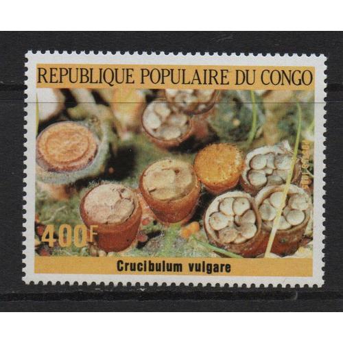 République Populaire Du Congo, Timbre-Poste Y & T N° 768, 1985 - Flore, Champignon, Crucibulum Vulgare