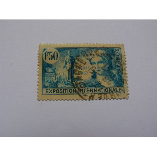 Timbre De Propagande Pour L'exposition Internationale De Paris (Taille Douce) N° 336 Oblitéré
