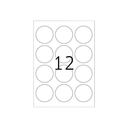 HERMA Special - Étiquettes en papier mates autocollantes amovibles - blanc - diamètre 60 mm - 300 étiquette(s) ( 25 feuille(s) x 12 )
