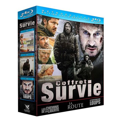 Survie - Coffret 3 Films : Le Territoire Des Loups + La Route + Les Chemins De La Liberté - Pack - Blu-Ray