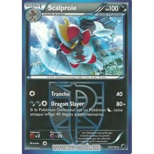 Carte Pokémon 73/116 Scalproie Noir & Blanc Glaciation Plasma Vf Neuve