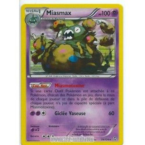 Carte Pokémon Miasmax Holo 54/124 Noir & Et Blanc Dragons Exaltés Fr Neuve