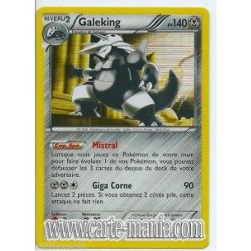 Carte Pokémon Galeking Holo 80/124 Noir & Blanc Dragons Exaltés Rare Fr Neuve