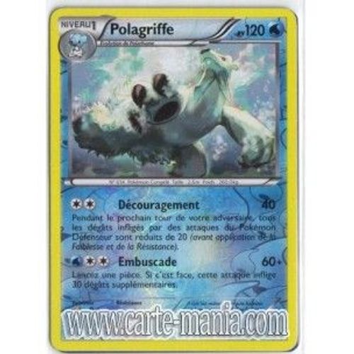 Carte Pokémon Polagriffe Holo Reverse 37/99 Noir & Blanc Destinees Futures Neuf