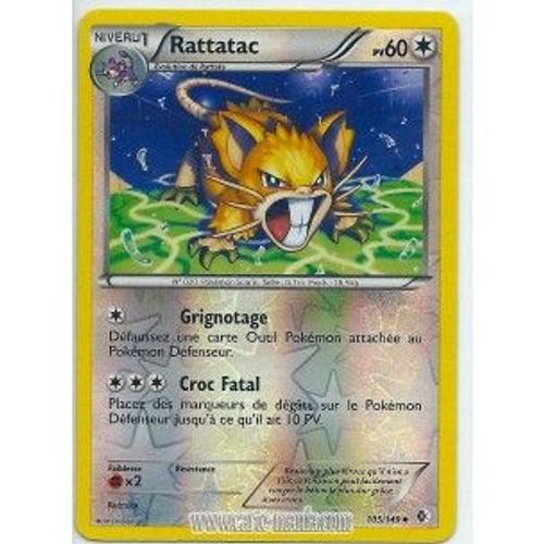 Carte Pokémon Rattatac Holo Reverse 105/149 Noir & Blanc Frontières Franchies Fr