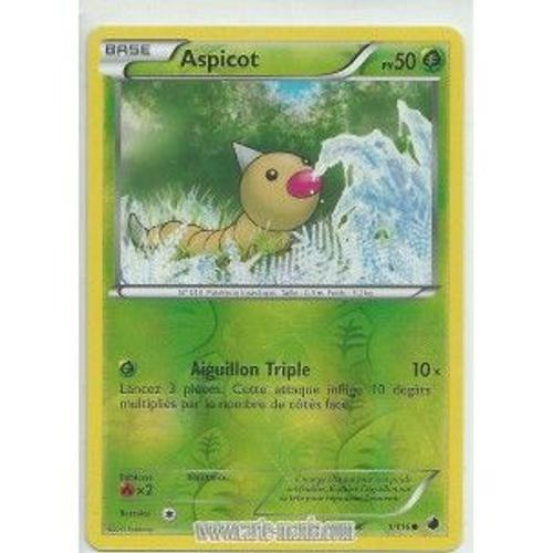 Carte Pokémon 1/116 Aspicot Holo Reverse  N&b Glaciation Plasma Neuve