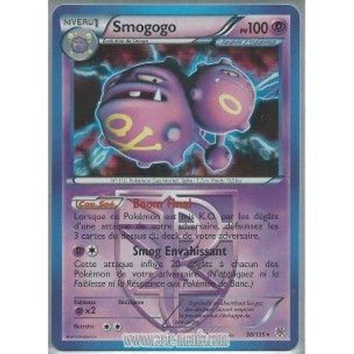 Carte Pokémon Smogogo Holo 58/135 Tempete Plasma Neuf Rare Fr