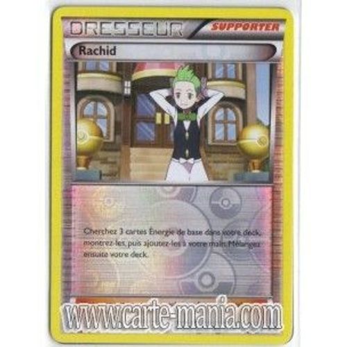 Carte Pokémon Dresseur Rachid Holo Reverse 86/99 Noir & Blanc Destinees Futures