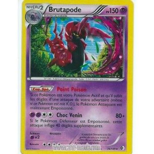 Carte Pokémon Brutapode Holo 74/149 Noir & Blanc Frontières Franchies Fr