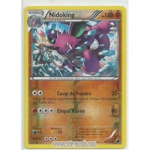 Carte Pokémon 58/116 Nidoking Holo Reverse N&b Glaciation Plasma Neuve