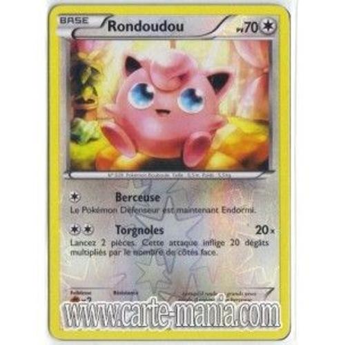 Carte Pokémon Rondoudou Holo Reverse 78/99 Noir & Blanc Destinees Futures Neuf