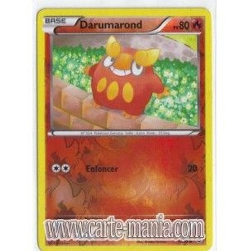 Carte Pokémon Darumarond Holo Reverse 17/99 Noir & Blanc Destinees Futures Neuf