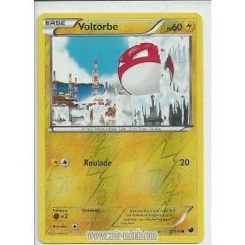 Carte Pokémon 32/116 Voltorbe Holo Reverse N&b Glaciation Plasma Neuve