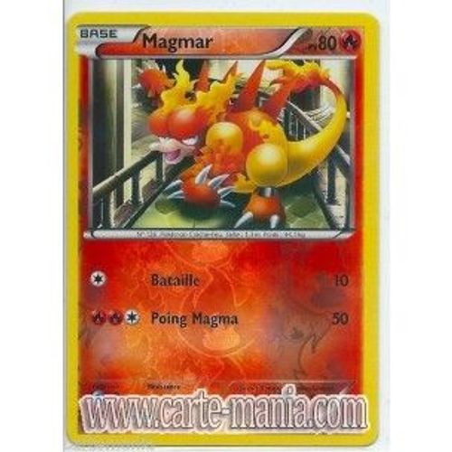 Carte Pokémon Magmar Holo Reverse 20/124 Noir & Blanc Dragons Exaltés Fr Neuve