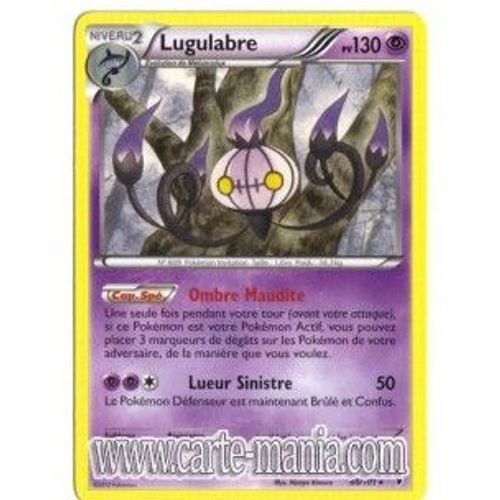 Carte Pokémon Lugulabre 60/101 Noir & Et Blanc Nobles Victoires Fr Rare Neuve