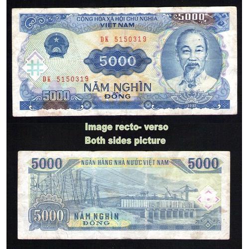 Vietnam Billet De Banque Banknote Bill 5000 Nm Nghin Dong 1991