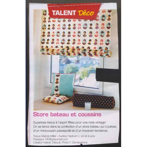 Patron Couture Décoration N° 375527 : Store Bateau,Et Coussins