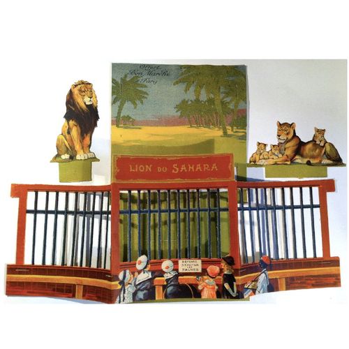 Construction Enfantine ¿Le Jardin D'acclimatation"- Offert Par Les Magasins Du Bon Marché - "Lion Du Sahara"